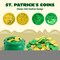 JOYIN 208 St Patrick’s Day Lucky Leprechaun Plastic Coins and 1 Large Green Cauldron with Handle Saint Patricks Pot of Gold Party Supplies